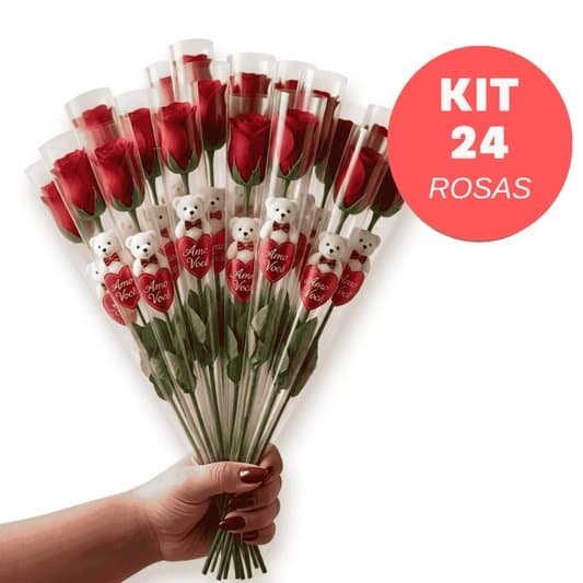 Kit 24 Rosas Artificiais Vermelhas: vale a pena para presentear?
