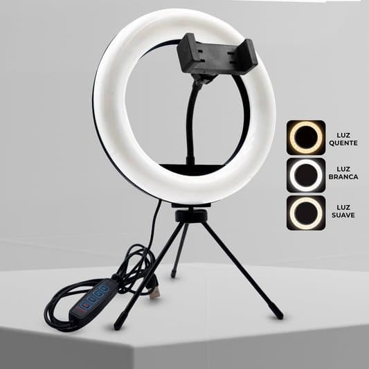 Ring light de mesa com tripé vale a pena em 2026?