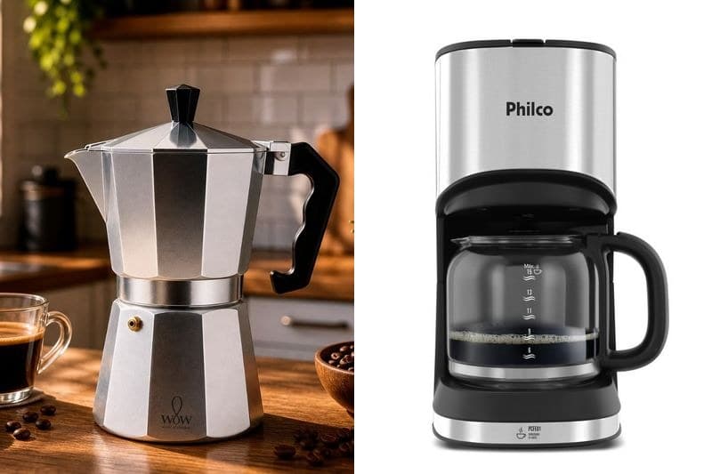 Cafeteira elétrica vs italiana: qual vale mais a pena em 2026?