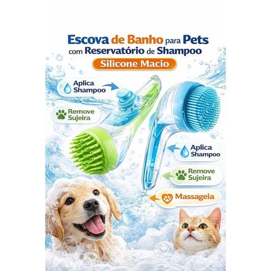 Escova de banho para pet com dispenser: vale a pena em 2026?